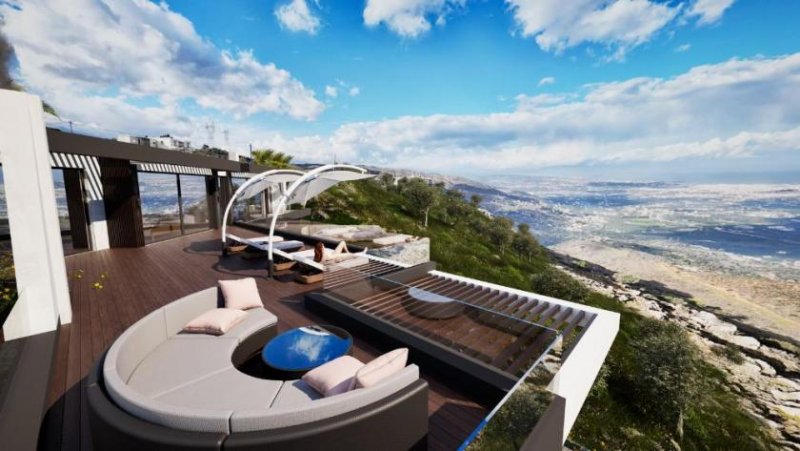 Malaxa Kreta, Malaxa: Neubau-Projekt! Villa am Hang mit Panoramablick auf die Souda-Bucht zu verkaufen Haus kaufen